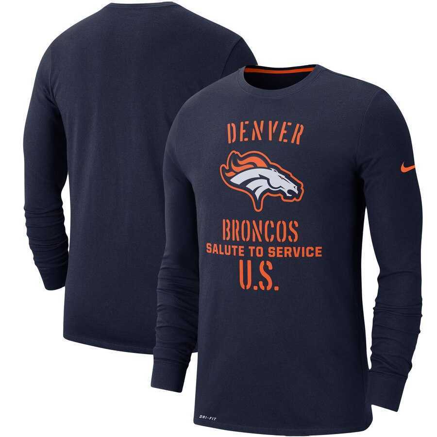Men's Denver Broncos Nike Navy 2019 Salute to Service Sideline Performance Long Sleeve Shirt,We sell and wholesale Men's Denver Broncos Nike Navy 2019 Salute to Service Sideline Performance Long Sleeve Shirt on line form chian!